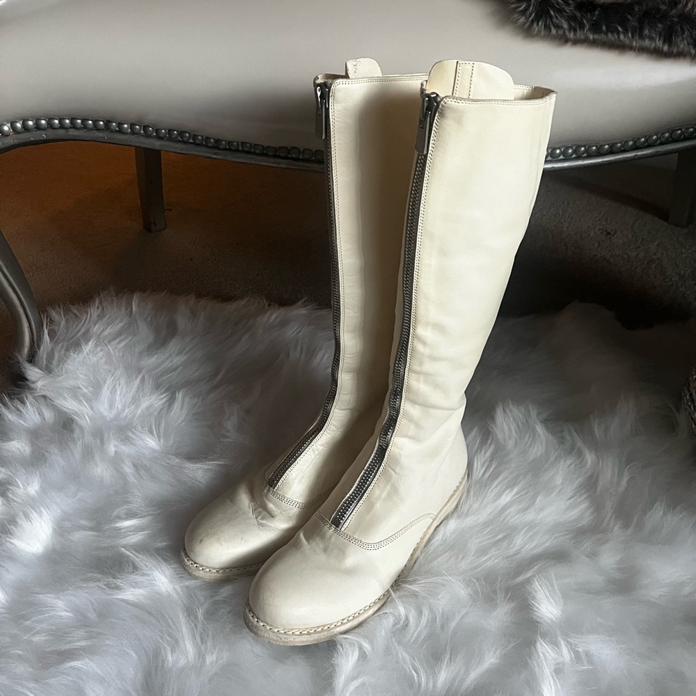Guidi style leather knee high boots